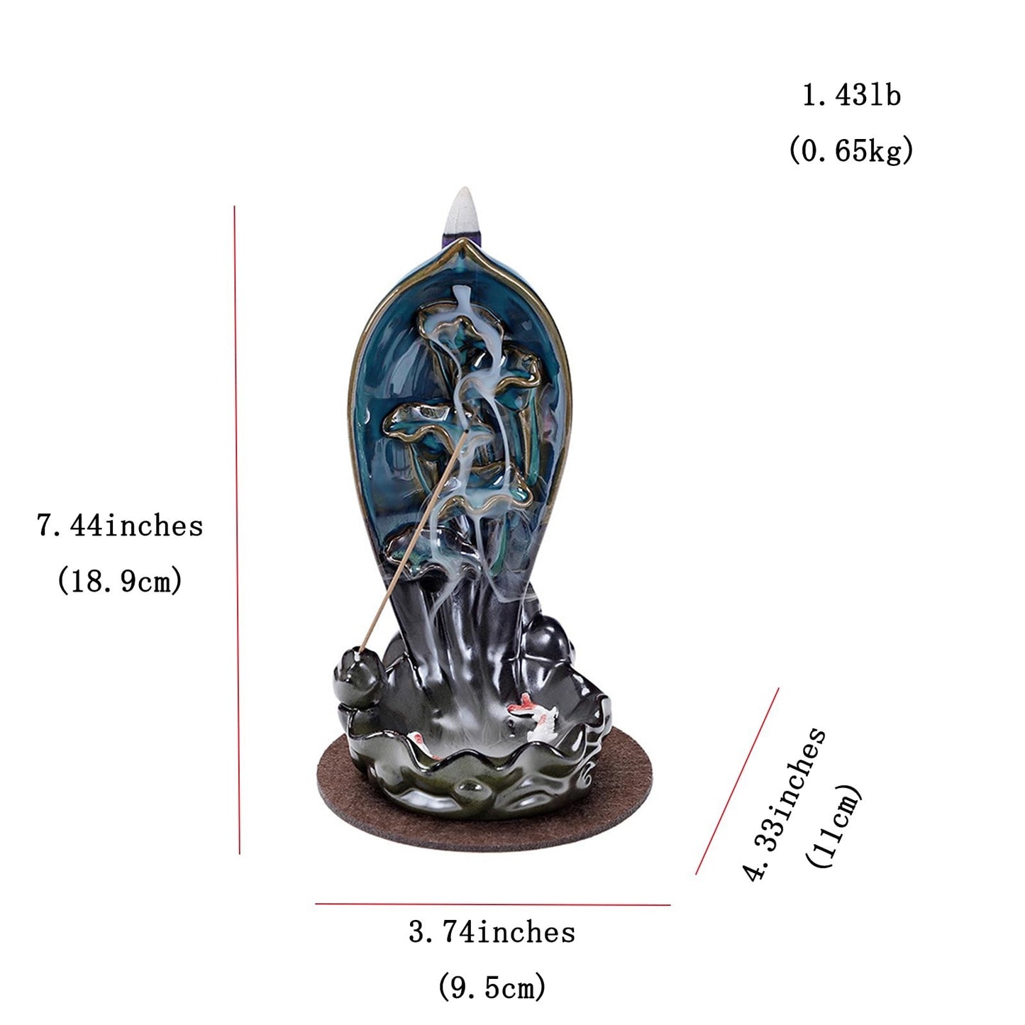 Backflow Incense Burner Holder 60 - Image 3