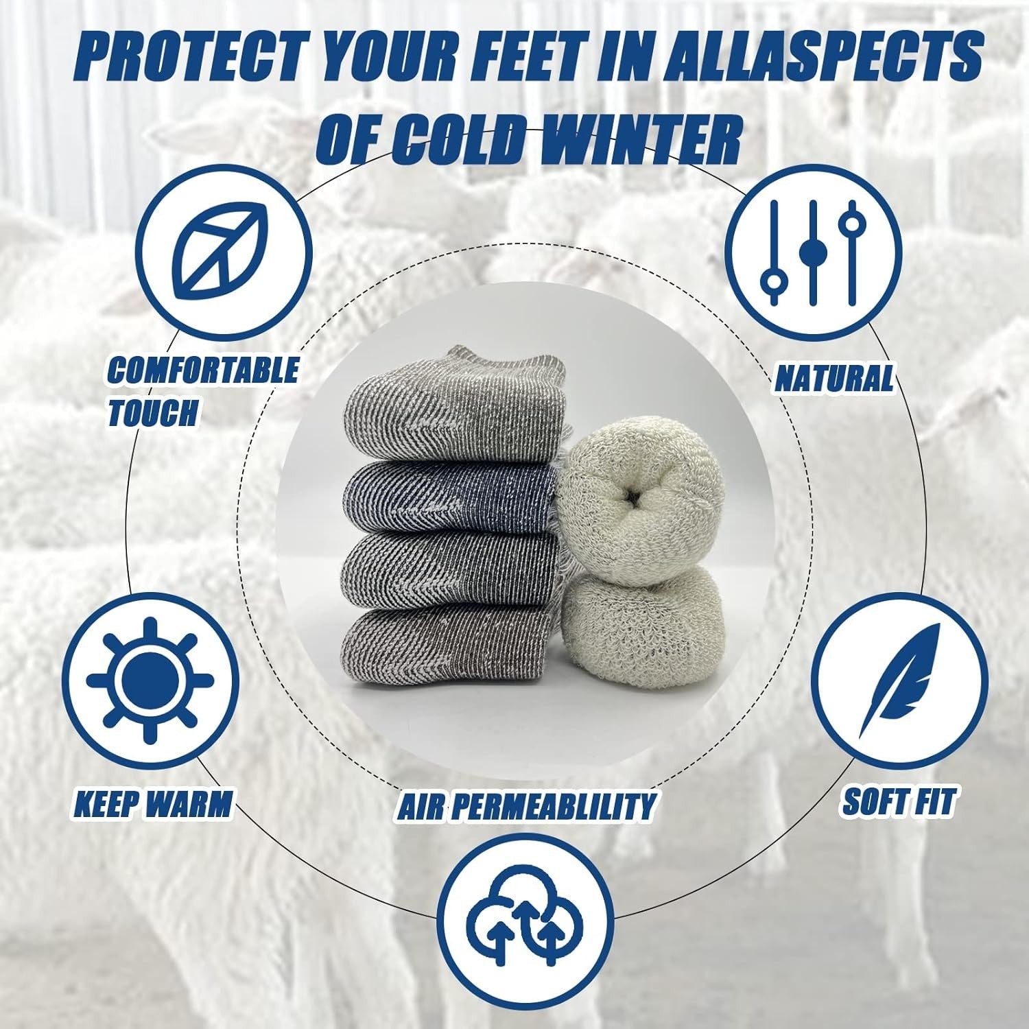 Men's Socks Antimicrobial Thermal 80% - Image 5