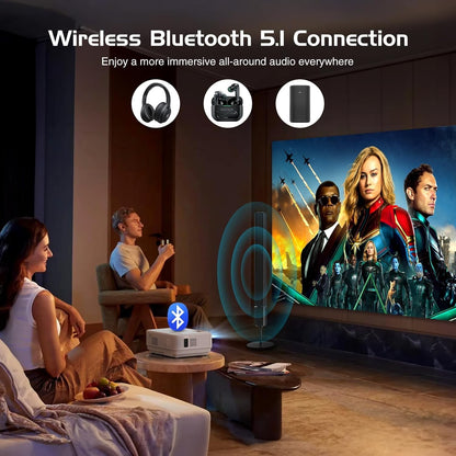 Mini Projector Bedroom Bluetooth HD 1080P - Detail view