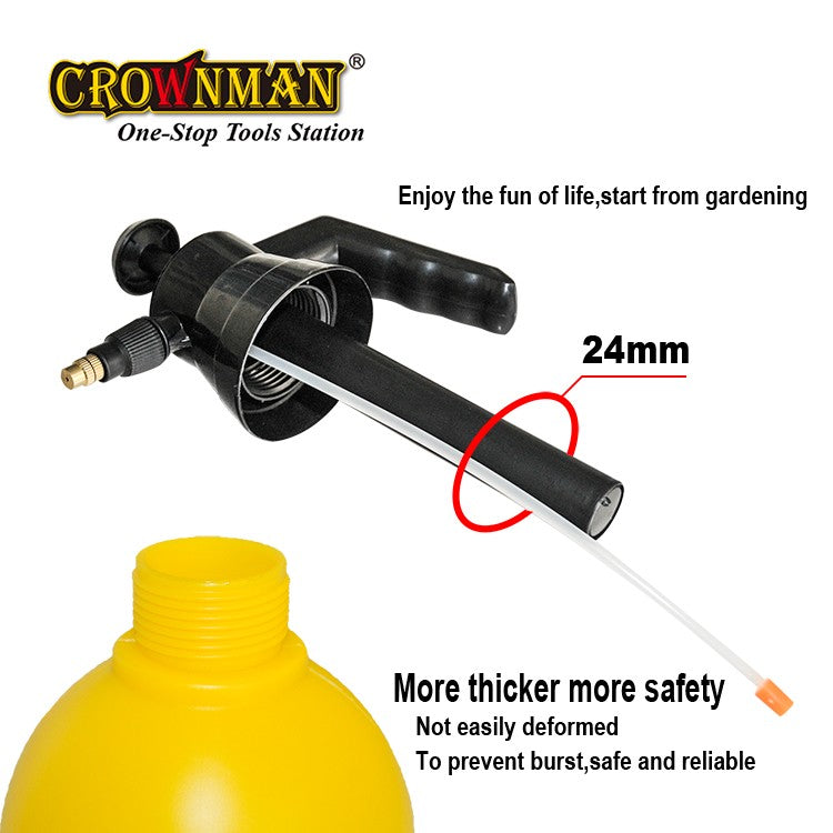 2L Garden Hand Pump Sprayer Heavy Duty Pressure Spray Bottle Adjustable Nozzle