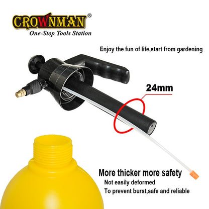 2L Garden Hand Pump Sprayer Heavy Duty Pressure Spray Bottle Adjustable Nozzle