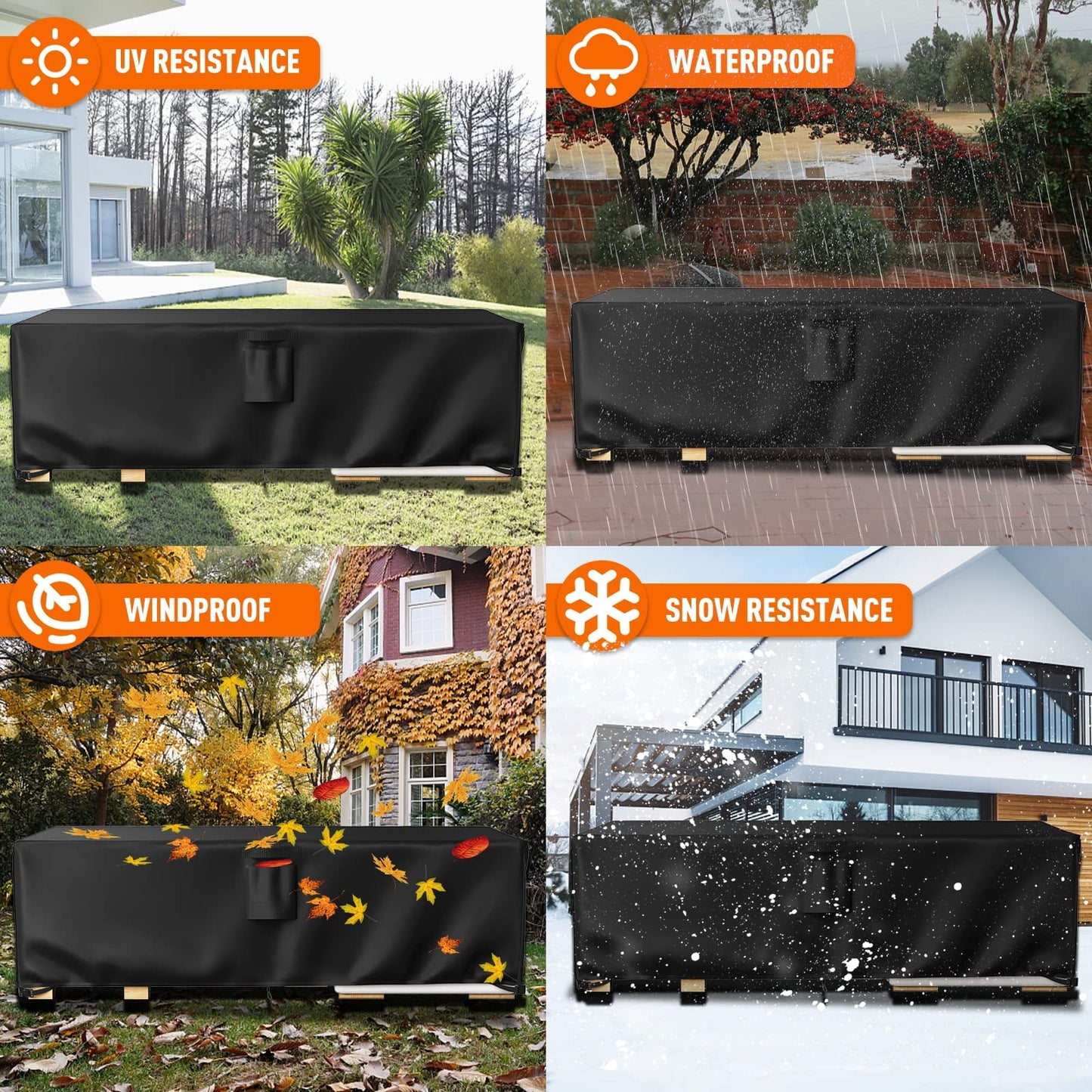 Heavy Duty Garden Patio Furniture Cover - Detail view