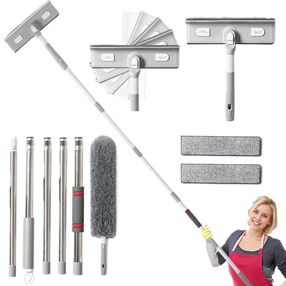 2 In 1 Telescopic Window Cleaner - Front view