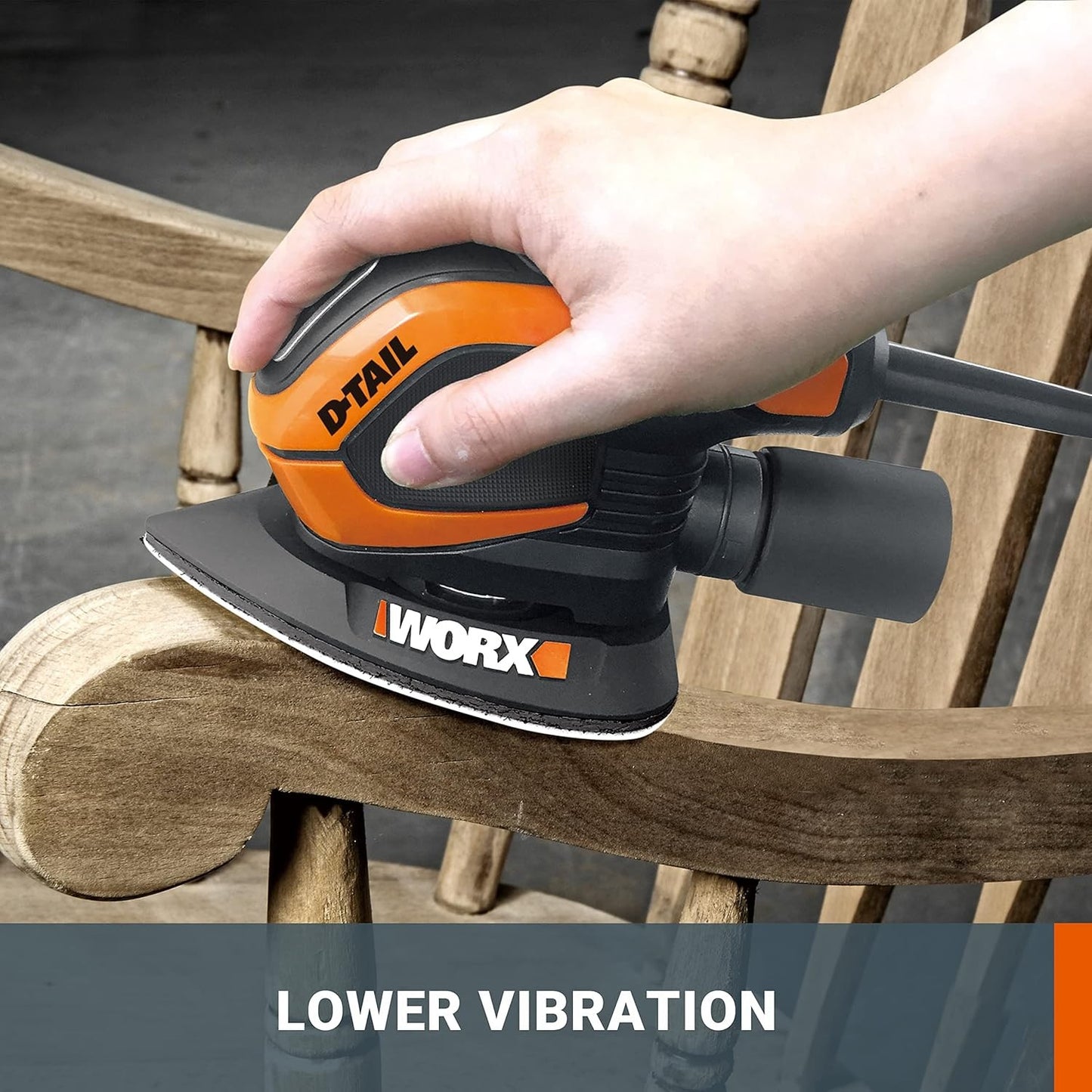 Mouse 55W Corded Detail Sander with 12pcs Sanding Sheets Finger Pad WORX WX647