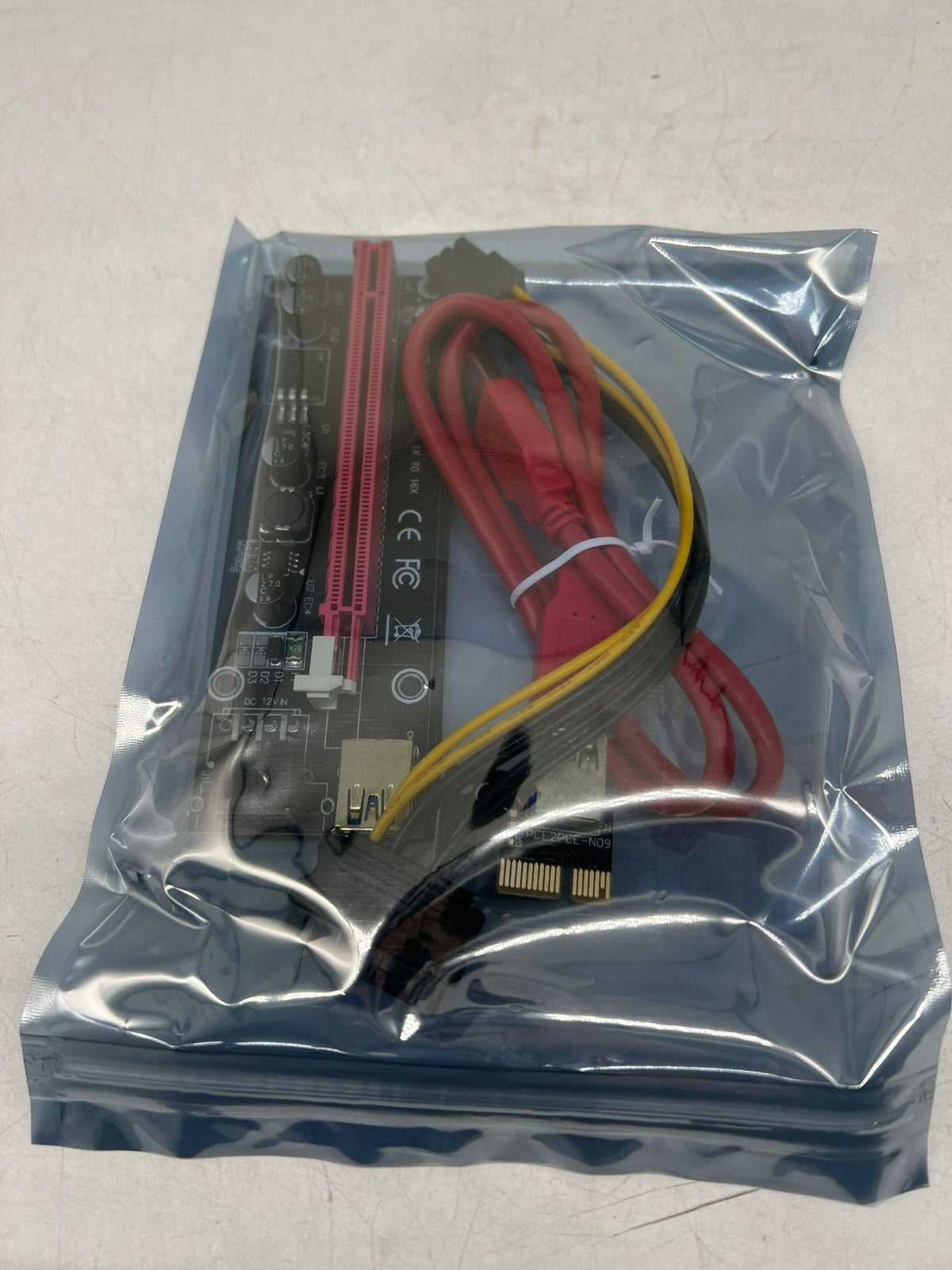 6X PCI-E Riser Card PCIe Rig - Detail view