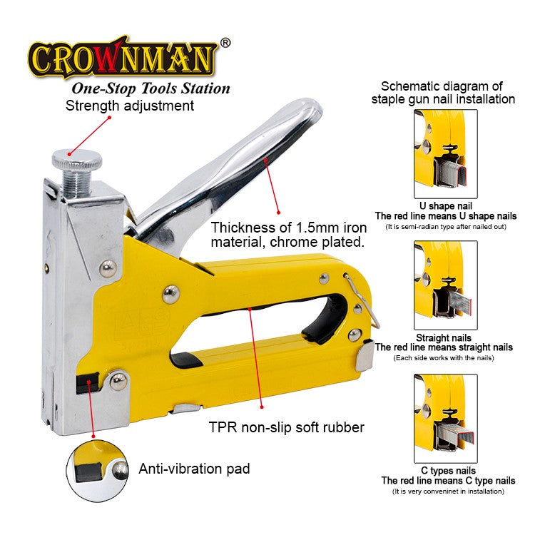 Heavy Duty Staple Gun Tacker Stapler Upholstery - product image 3 of 6