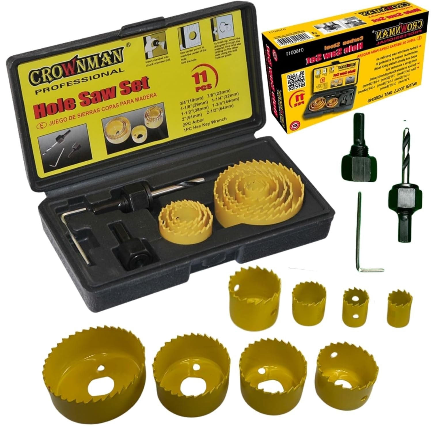 11PCS Hole Saw Bit Kit 19-64mm Circular Round - product image 1 of 6
