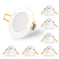6x Recessed LED Spotlights Flat Panel - Front view