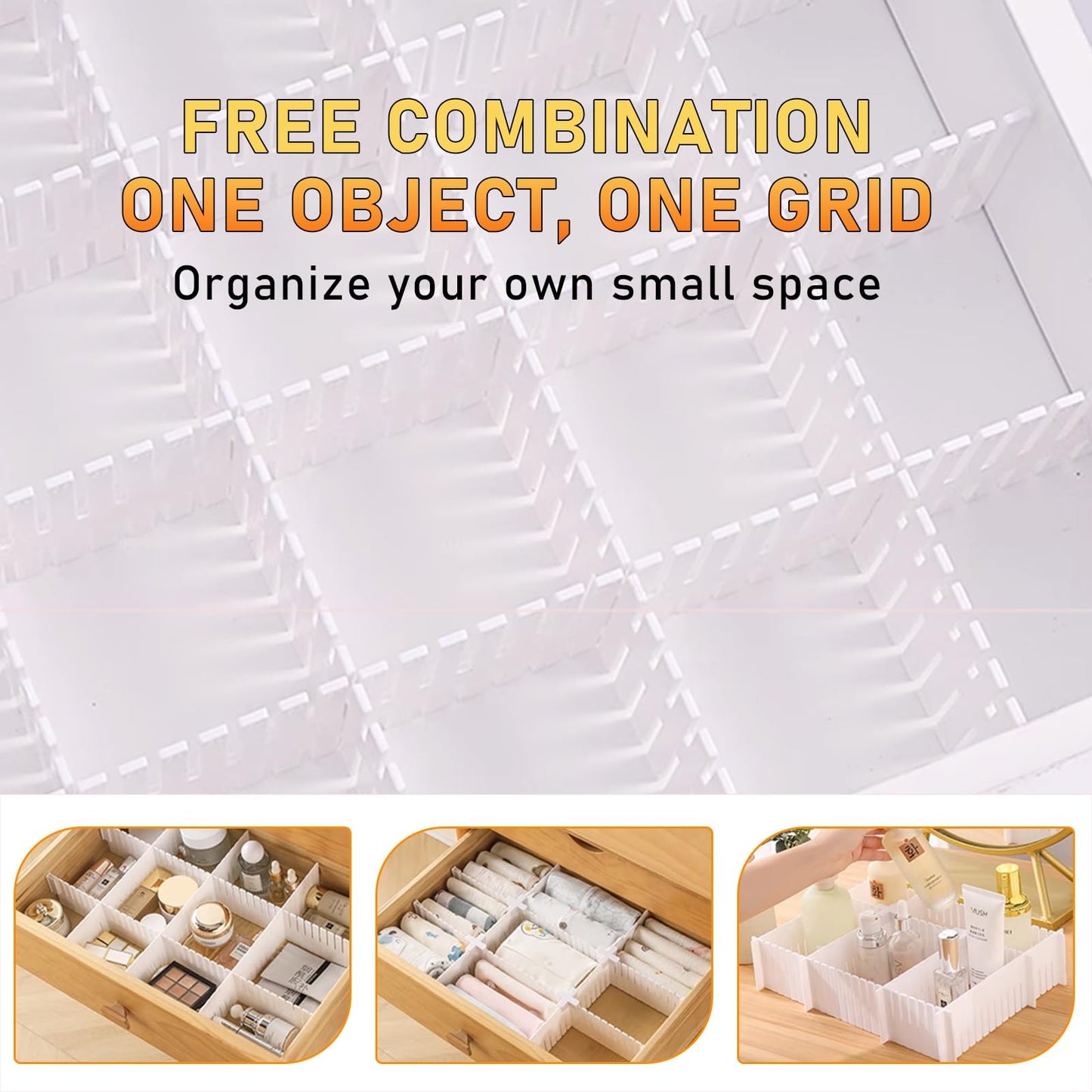 24PCS Drawer Divider Adjustable DIY Draw - Detail view