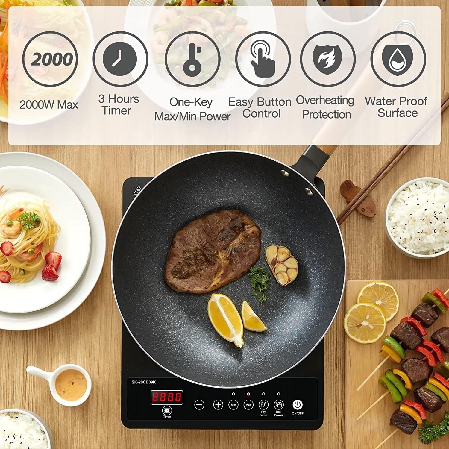 2000W Single Electric Induction Hob - Image 4