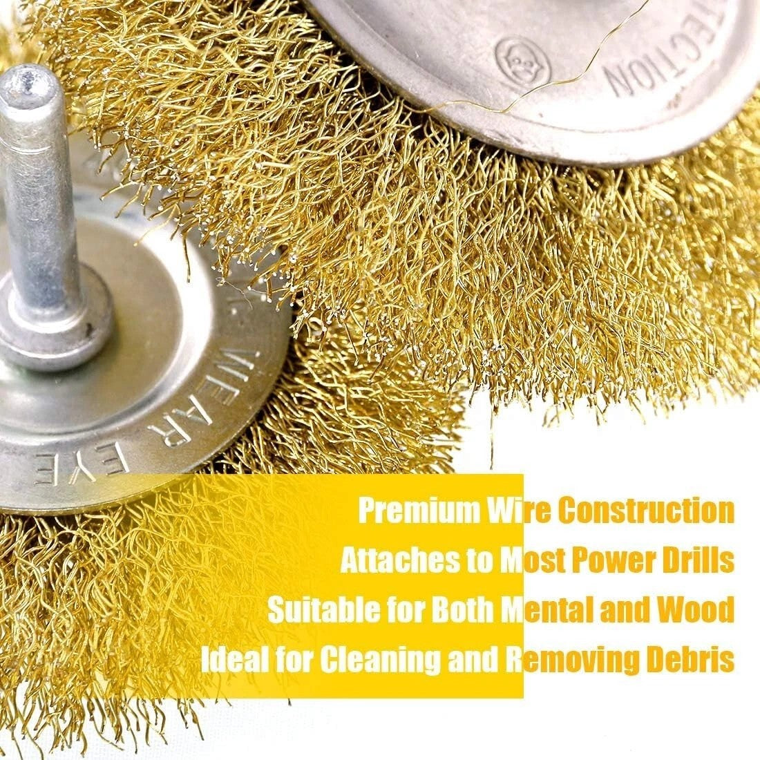 5PCS Rotary Brass Wire Cleaning Wheel Cup Brush - product image 5 of 6