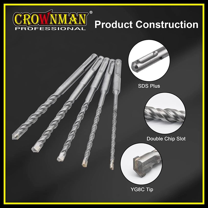 5x SDS Plus YG8C Tip Electric Hammer Drill Bits - product image 3 of 6