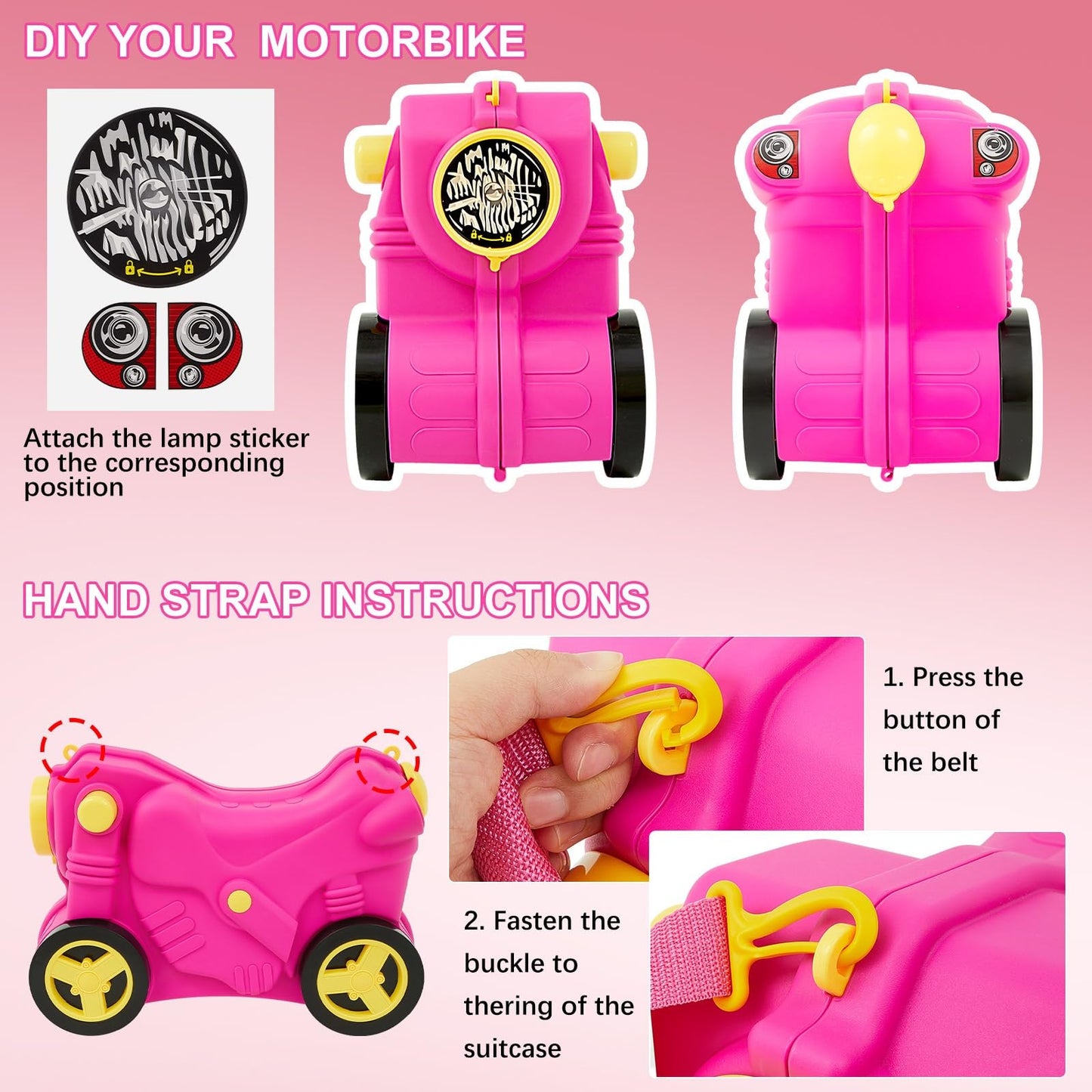 Kid Suitcase Ride On Sit - Image 5