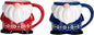 Red Blue Christmas Gnome 440ml Mugs - Front view