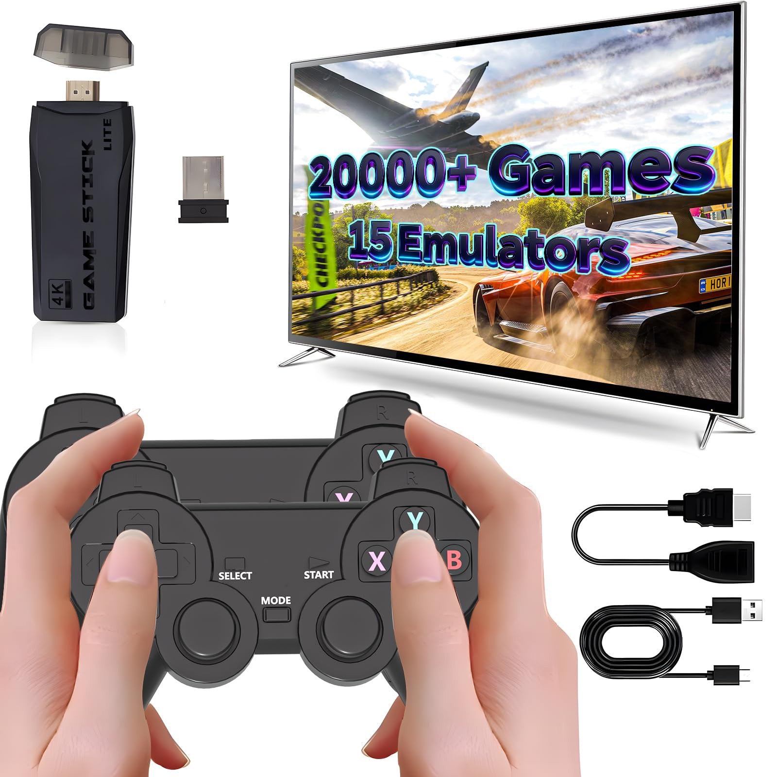 20000+ Built-in Games 4K HDMI TV - Front view
