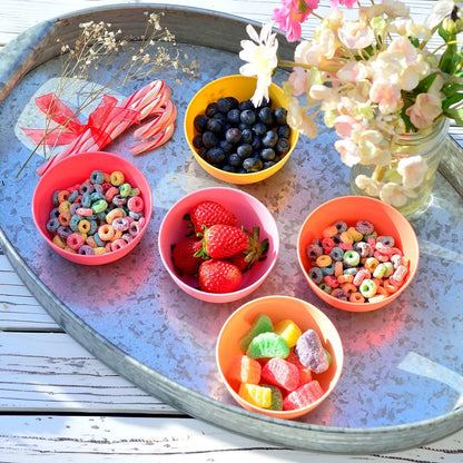 9 x 10oz Plastic Dinner Set Bowls Reusable Pasta Snack Dishes Dinnerware Kids