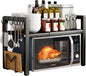2 Tier Expandable Microwave Oven Rack - Front view
