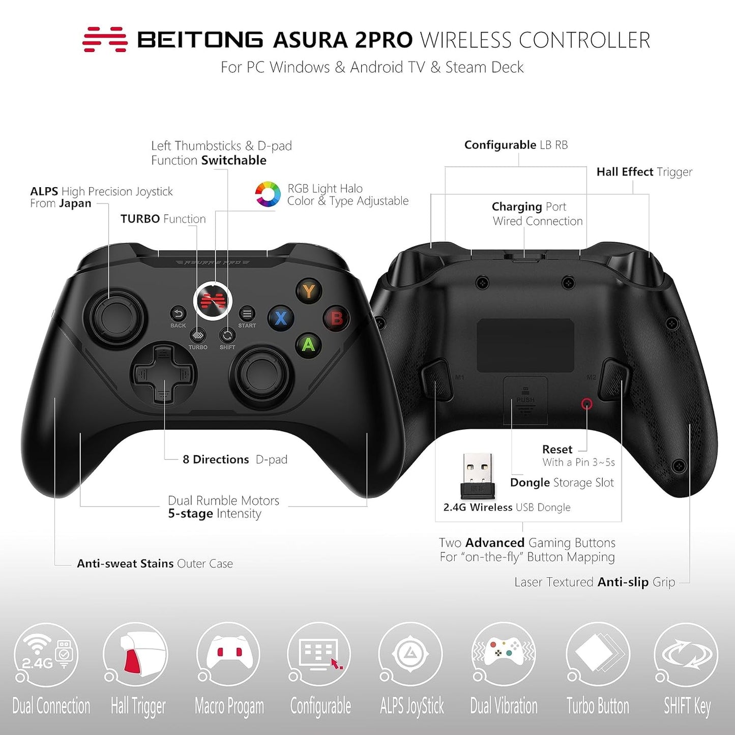 BEITONG Asura 2 Pro Wireless Game - Detail view