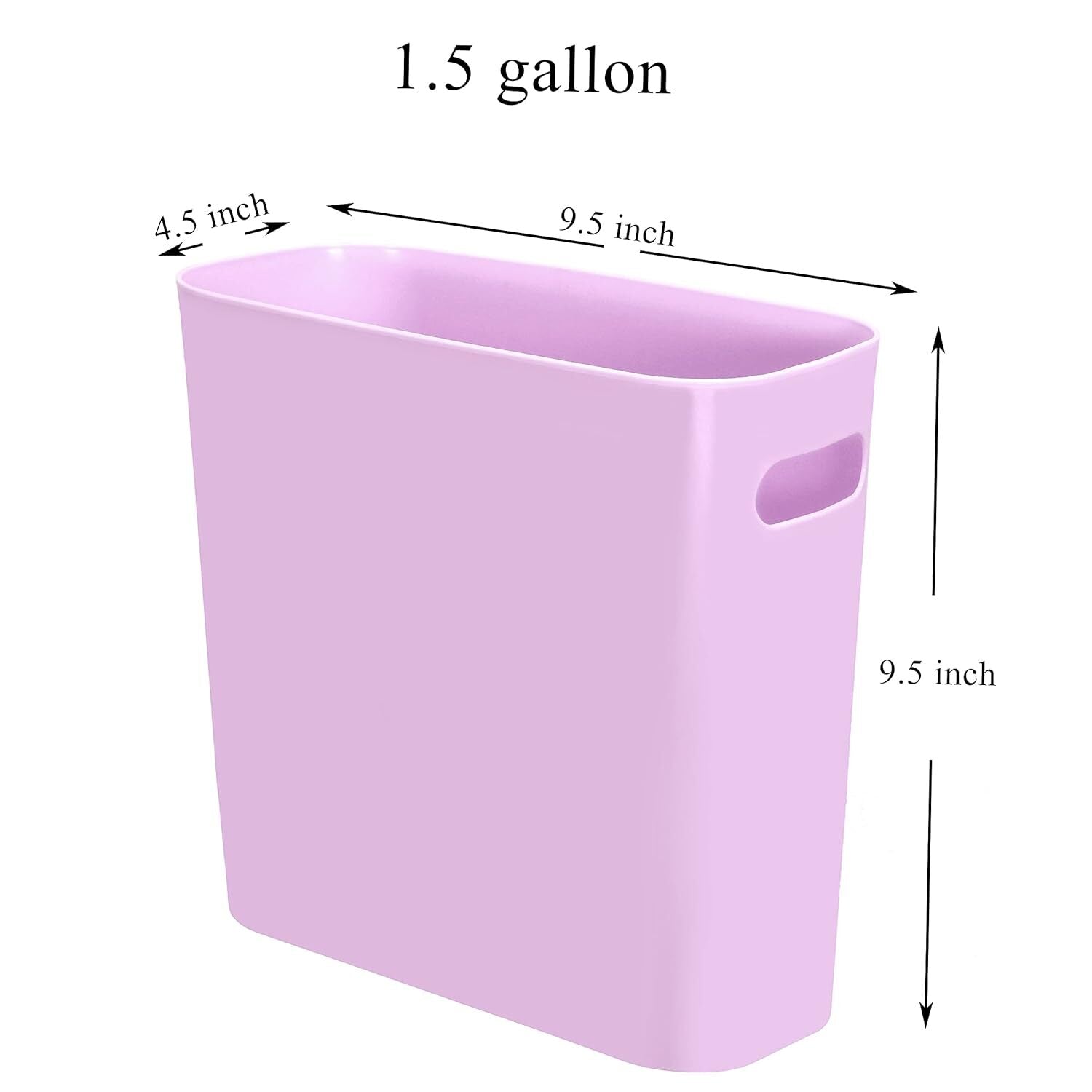 5.5L Slim Trash Can Re-usable Plastic - Detail view