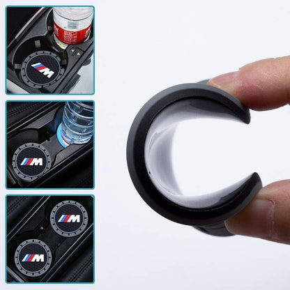 2PCS Car Cup Coaster Anti Slip Insert Pad Holder Mats Interior Accessories Black