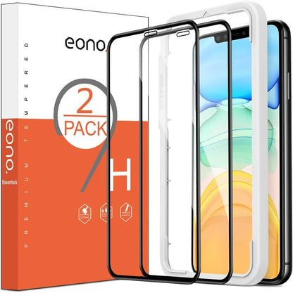 2PCS Full Cover Tempered Glass Screen - Front view
