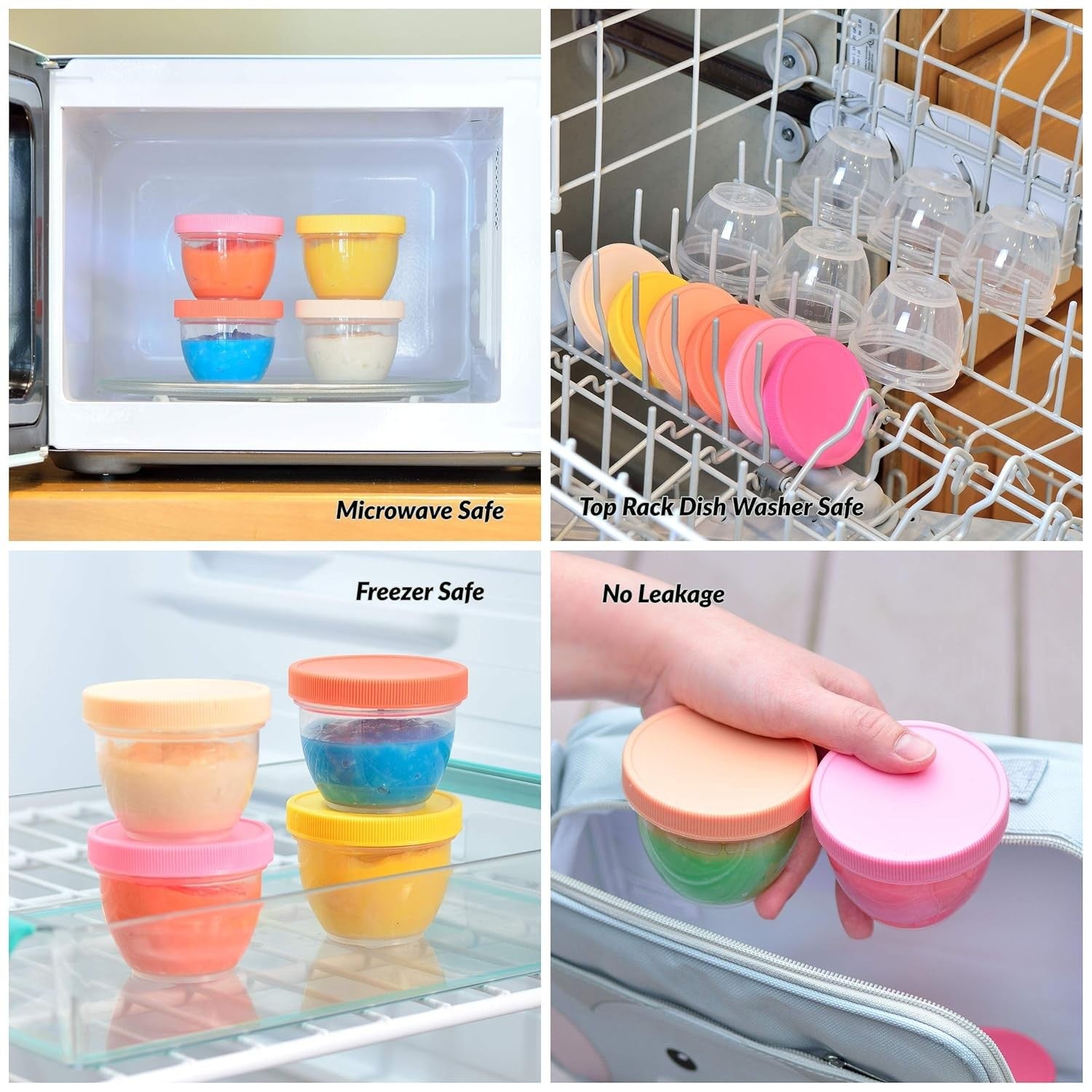 18PCS Small Food Storage 4oz/6oz - Image 3