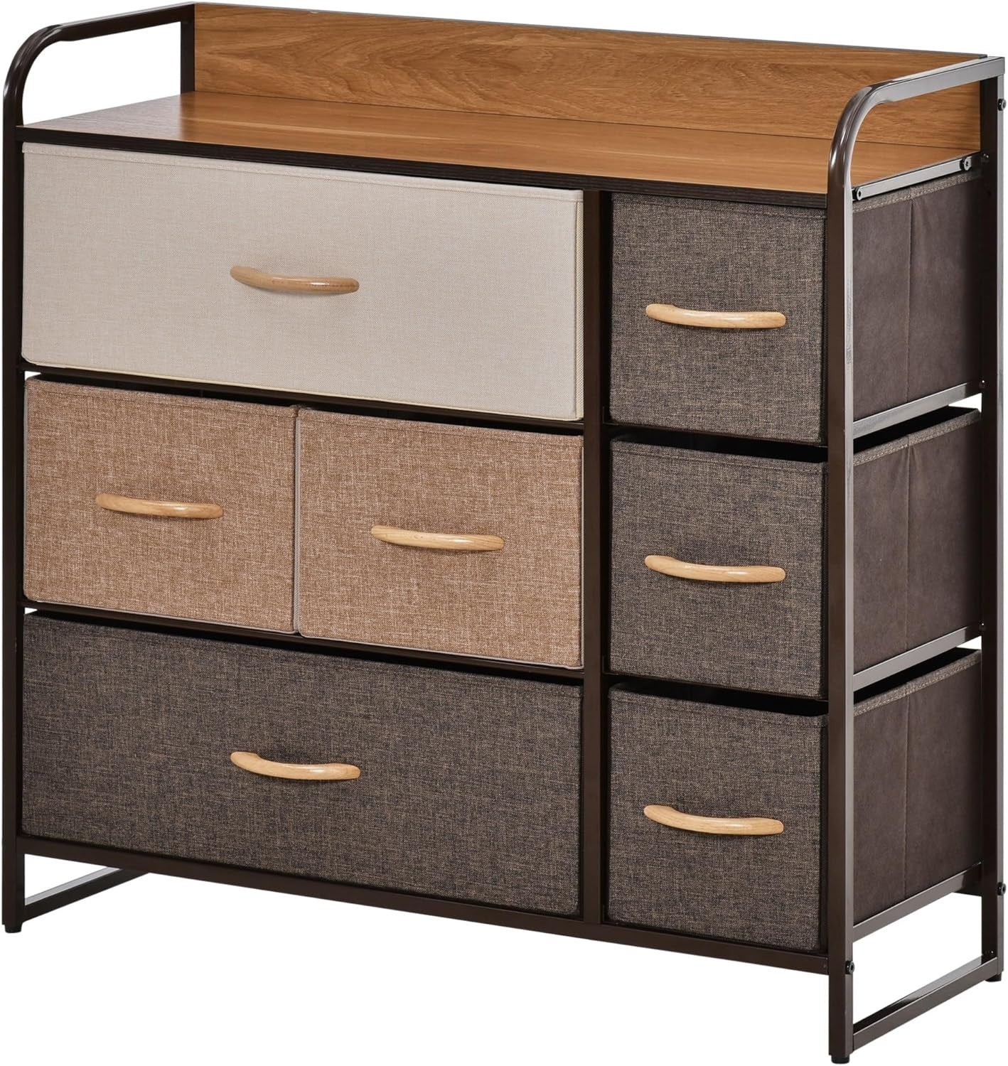 Chest of Drawer Wooden Top Fabric - Front view