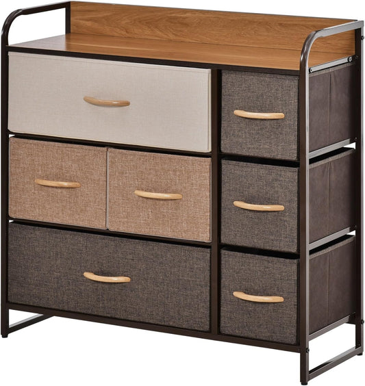Chest of Drawer Wooden Top Fabric - Front view