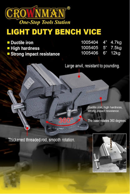 4" Heavy Duty Bench Vice 360°Swivel Base Cast Iron Engineer Clamp Vice Tool UK