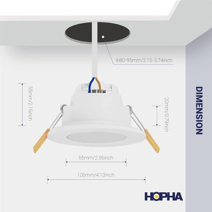 6x Recessed LED Spotlights Flat - Image 4