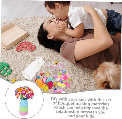 Artificial Flowers Set Button Plant - Image 4