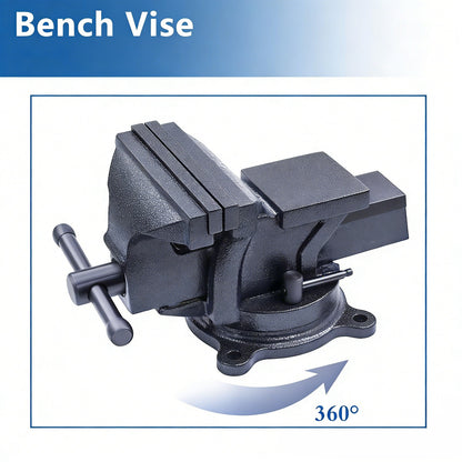 4" Heavy Duty Bench Vice 360°Swivel Base Cast Iron Engineer Clamp Vice Tool UK