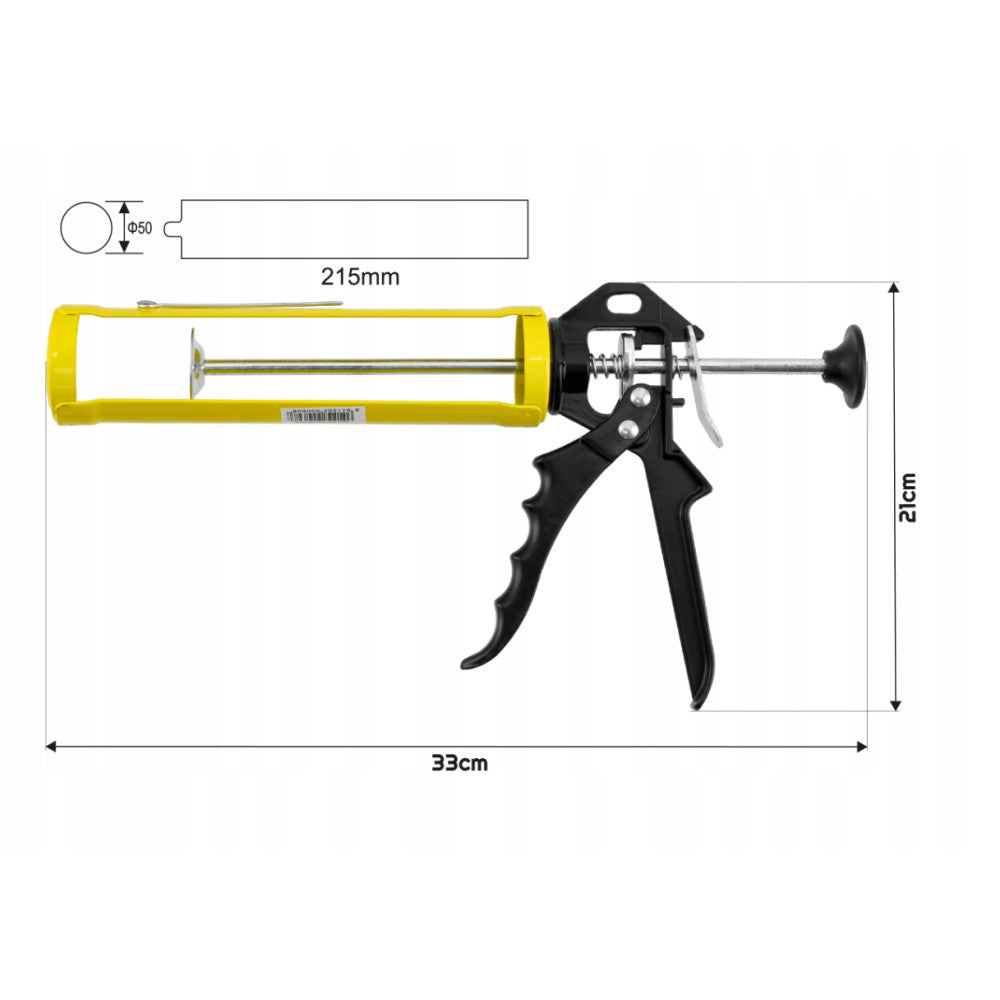 CROWNMAN heavy duty caulking gun complete with steel needle and bold spring for 1500N thrust