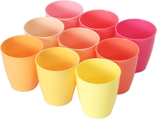 9 Pack Re-usable 250ML Kids Cups Plastic Drinking - product image 1 of 6