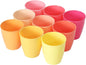 9 Pack Re-usable 250ML Kids Cups Plastic Drinking Toddler in 9 Assorted Colors
