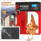 Automatic Chicken Coop Door Opener Timer Anti-Pinch Solar Powered Remote Control