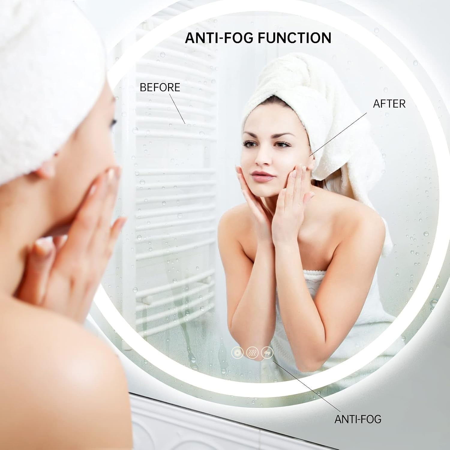 Round Bathroom Mirror LED Lights - Image 5