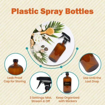 Amber Spray Bottles Essential Oil Atomiser - Detail view