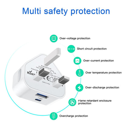USB C Plug UK iPhone Charger - Detail view