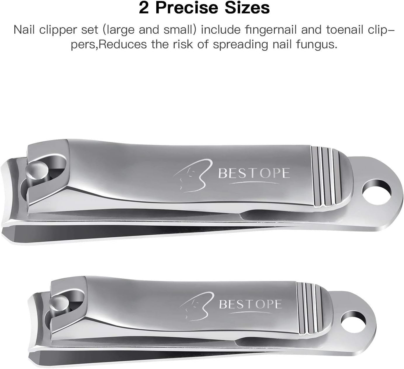 2PCS Nail Clippers Sharpest Stainless - Image 5