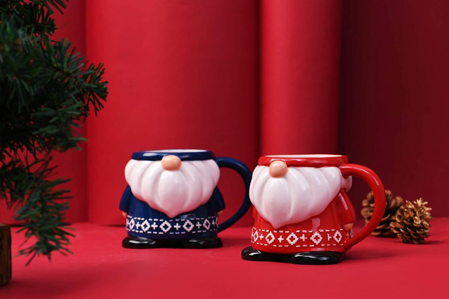 Red Blue Christmas Gnome 440ml - Image 6