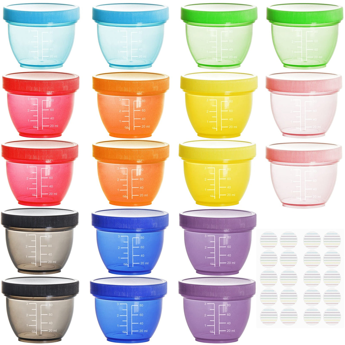 18PCS Small Food Storage 4oz/6oz - Image 8
