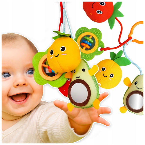 Baby Sensory Rattle Toys 0-6 Months Stroller Plush Hanging Teethers Ring Gift UK