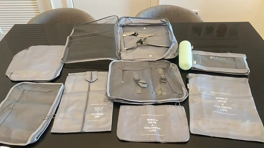Packing Cube Luggage 9PCS Storage Organiser - Detail view