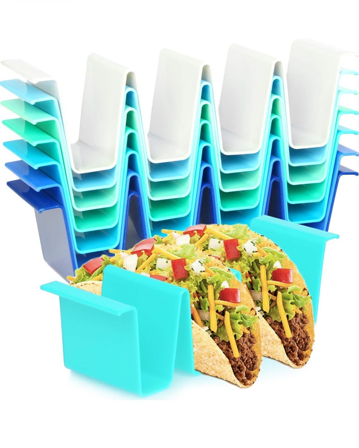 8pcs Taco Holder Pancake Stand Mexican - Front view