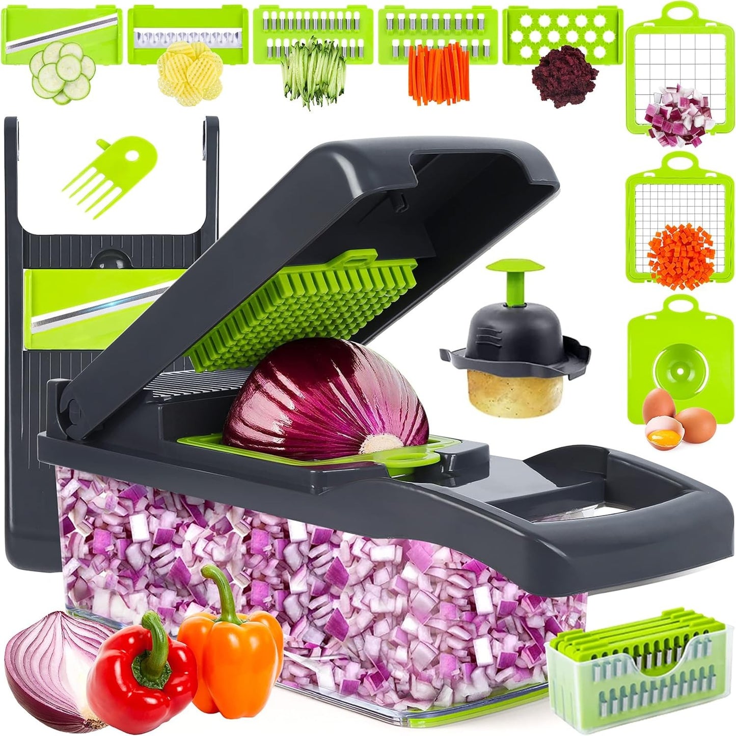 Vegetable Chopper Food Dicer Cutter Mandoline - Front view