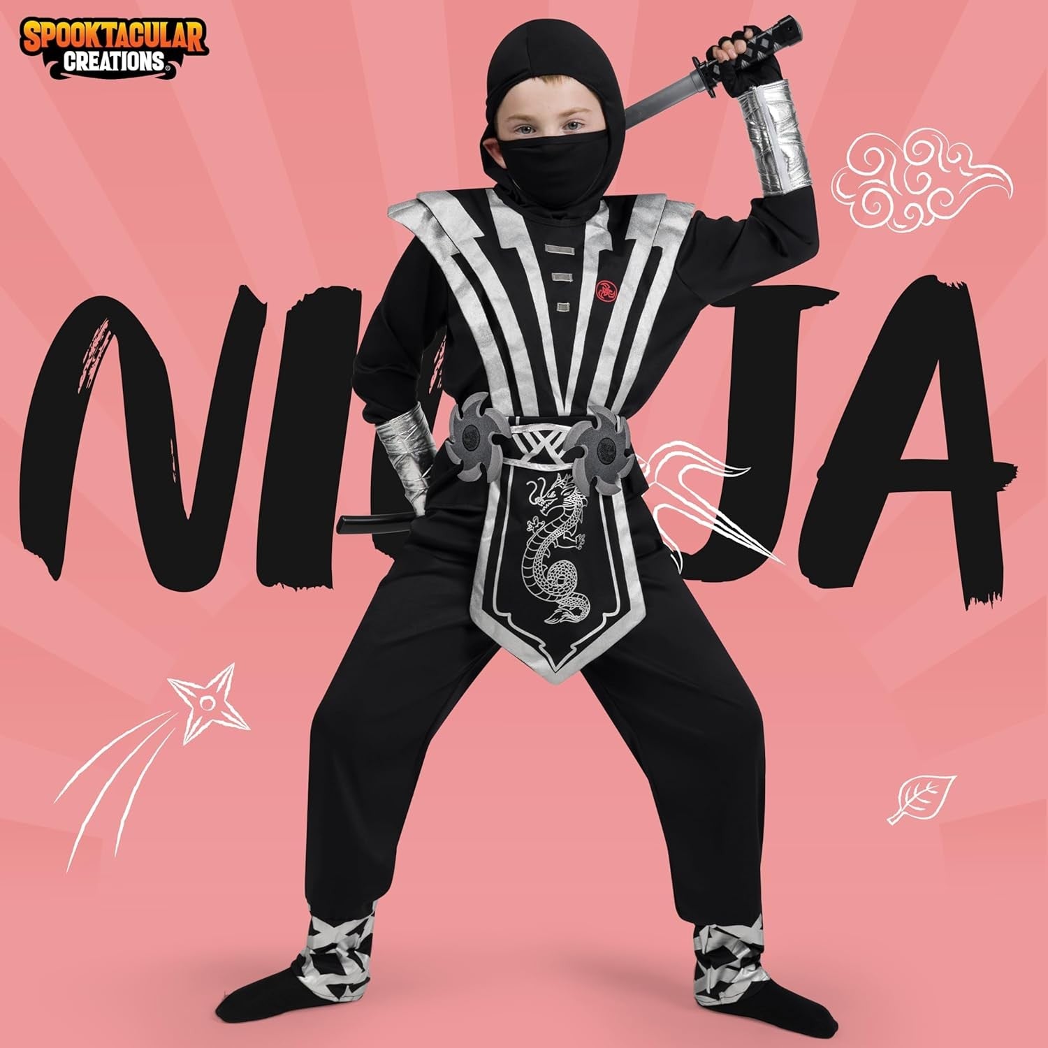 Ninja Costumes Kids Boys Halloween Spooktacular - Detail view
