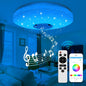 Round Starlight Music LED Ceiling Light - Front view