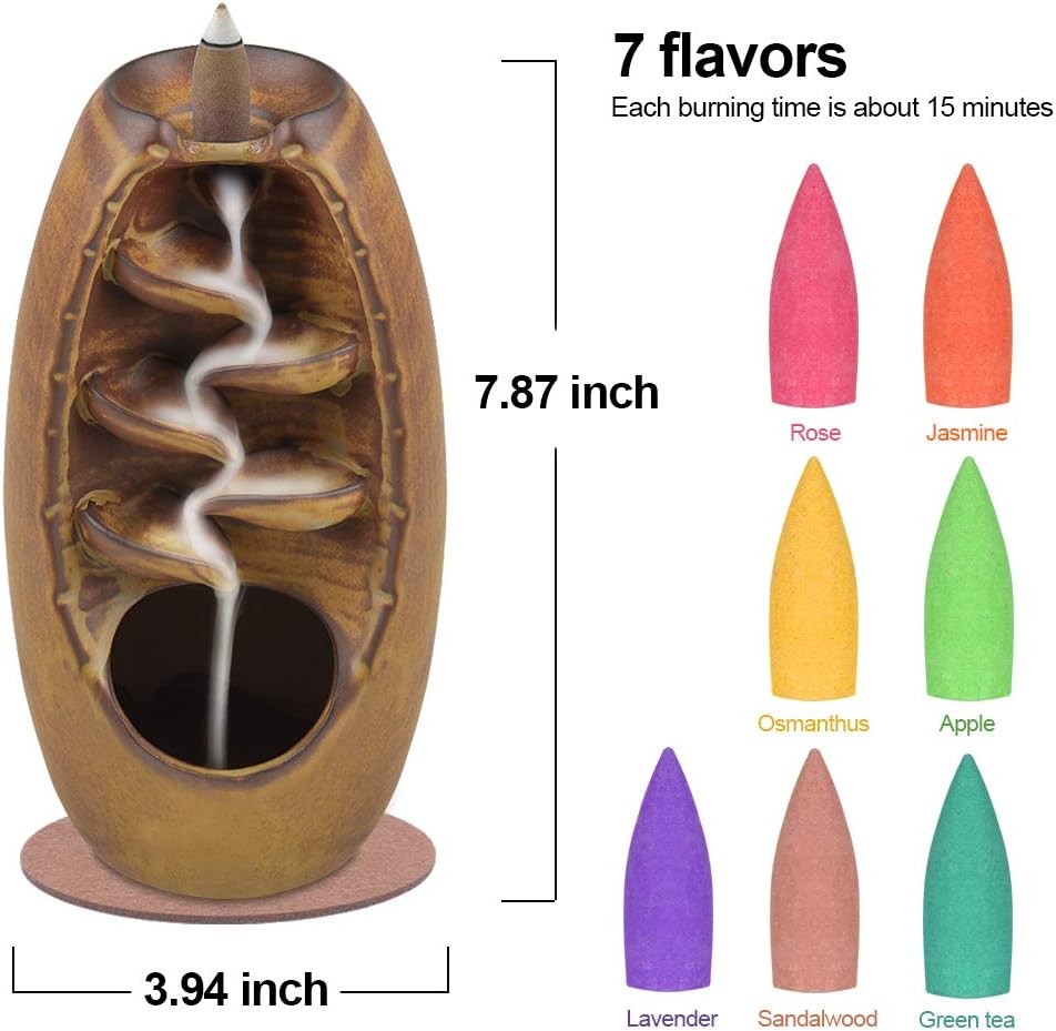 Backflow Incense Holder Waterfall Burner - Image 5