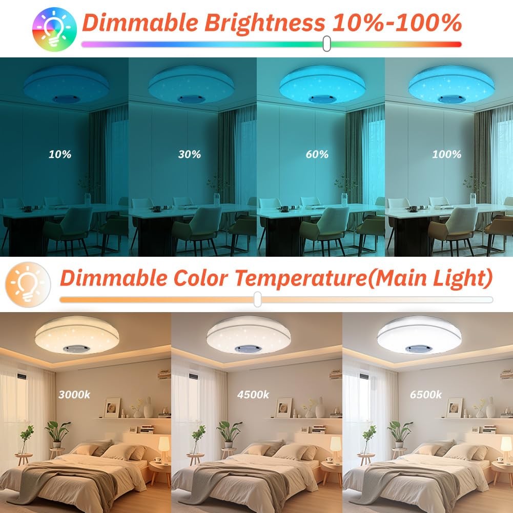 Led Ceiling Light Bedroom Living - Image 6